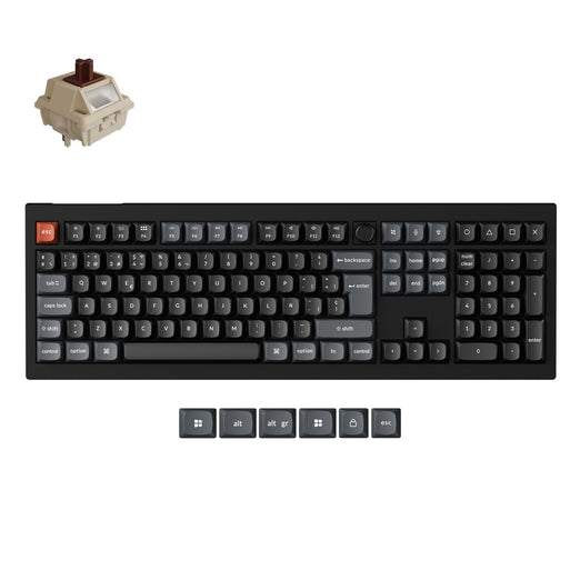 Collezione di tastiere meccaniche personalizzate wireless Keychron V6 Ultra 8K con layout ISO