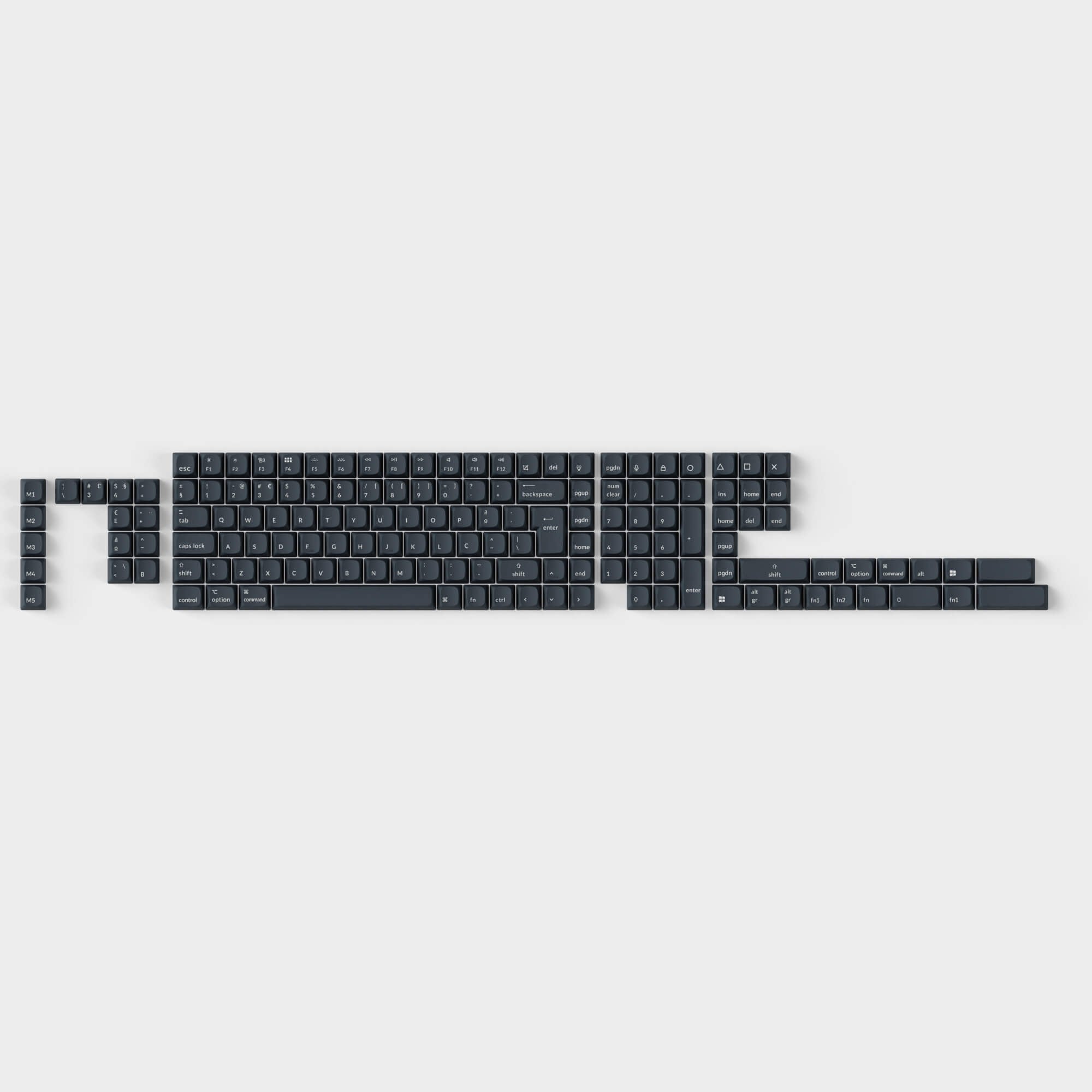 ISO Shine-Through ABS OSA Full Set Keycap Set-Dark Grey