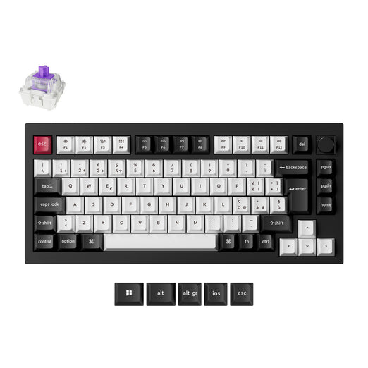 Raccolta di tastiere personalizzate wireless QMK Keychron Q1 HE con layout ISO