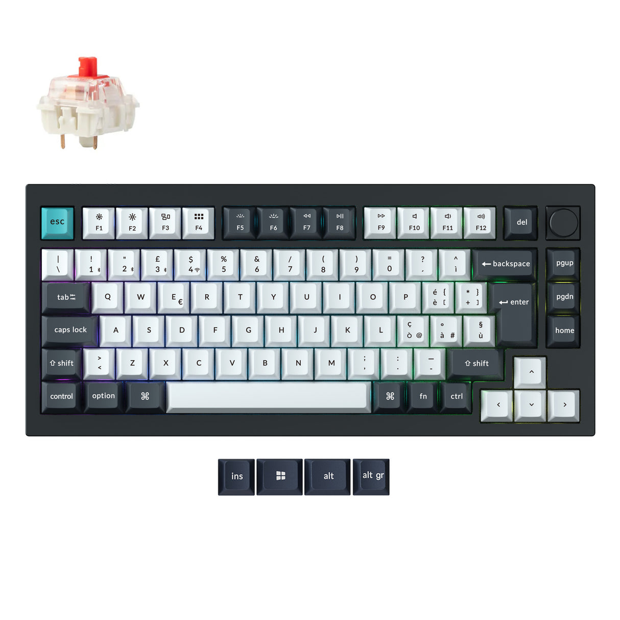 Keychron Q1 Max QMK/VIA Wireless Custom Mechanical Keyboard ISO Layout Collection