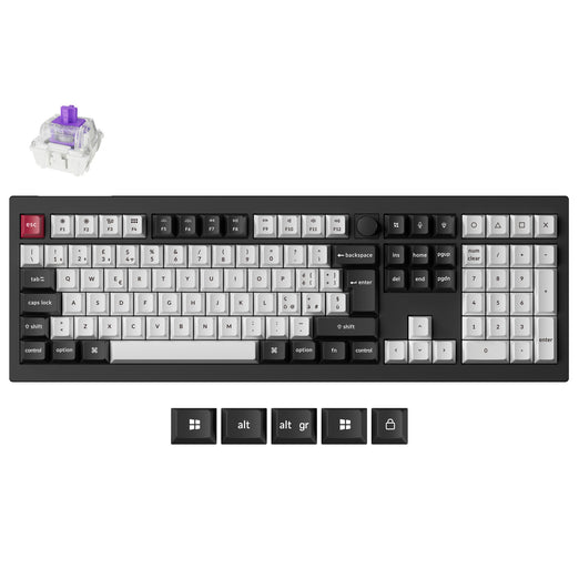 Collezione di tastiere personalizzate wireless Keychron Q6 HE QMK con layout ISO