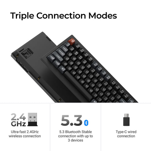 Collezione di tastiere meccaniche personalizzate wireless Keychron V1 Ultra 8K con layout ISO