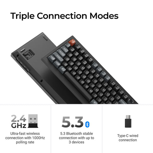 Collezione di tastiere meccaniche personalizzate wireless Keychron V6 Ultra 8K con layout ISO