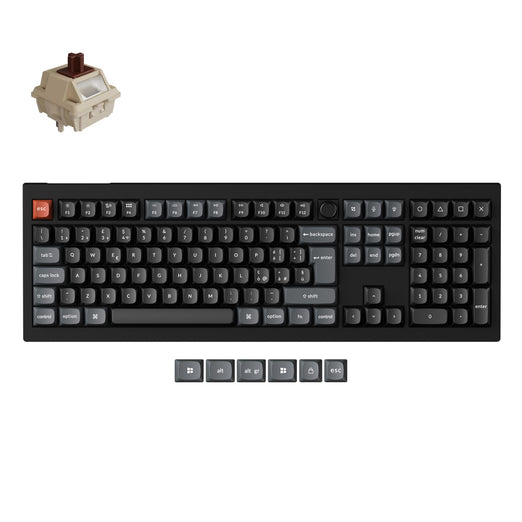 Collezione di tastiere meccaniche personalizzate wireless Keychron V6 Ultra 8K con layout ISO