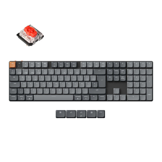 Raccolta di tastiere meccaniche personalizzate wireless QMK Keychron K5 Max con layout ISO