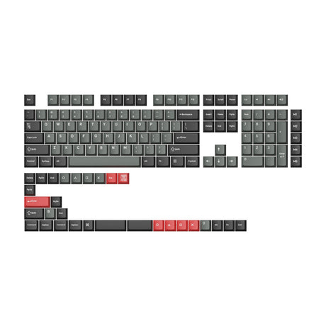 Copritasti set completo PBT Double-Shot con profilo Cherry: rosso Dolch, grigio bianco menta, blu nero giallo