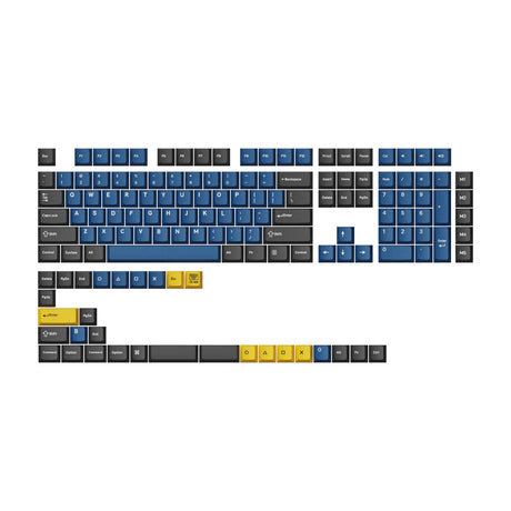 Copritasti set completo PBT Double-Shot con profilo Cherry: rosso Dolch, grigio bianco menta, blu nero giallo