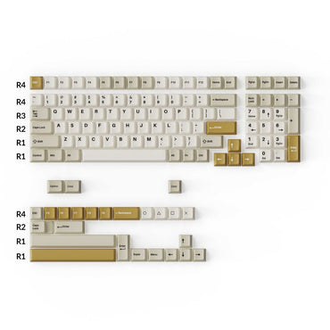 Profilo di ciliegia Double-Shot PBT Tastiera completa - Camel