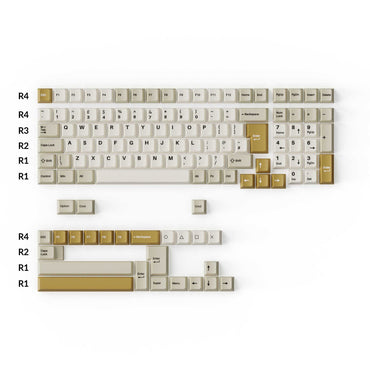 Profilo di ciliegia Double-Shot PBT Tastiera completa - Camel