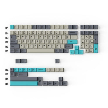 Profilo di ciliegia Double-Shot PBT Tastiera a set completo - Dolch Blue