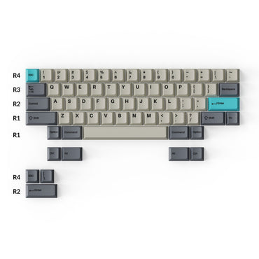 Profilo di ciliegia Double-Shot PBT Tastiera a set completo - Dolch Blue