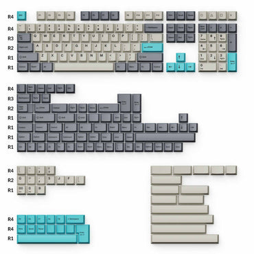 Profilo di ciliegia Double-Shot PBT Tastiera a set completo - Dolch Blue