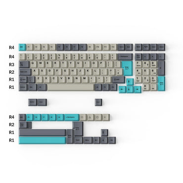 Profilo di ciliegia Double-Shot PBT Tastiera a set completo - Dolch Blue