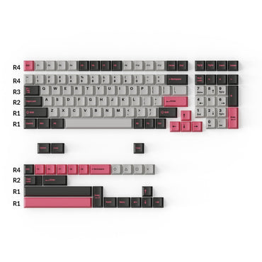 Profilo di ciliegia Double-Shot PBT Tastiere a set completo - Dolch Pink