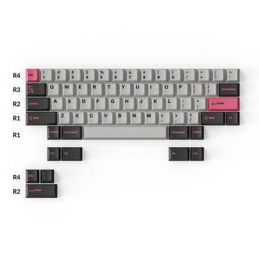 Profilo di ciliegia Double-Shot PBT Tastiere a set completo - Dolch Pink