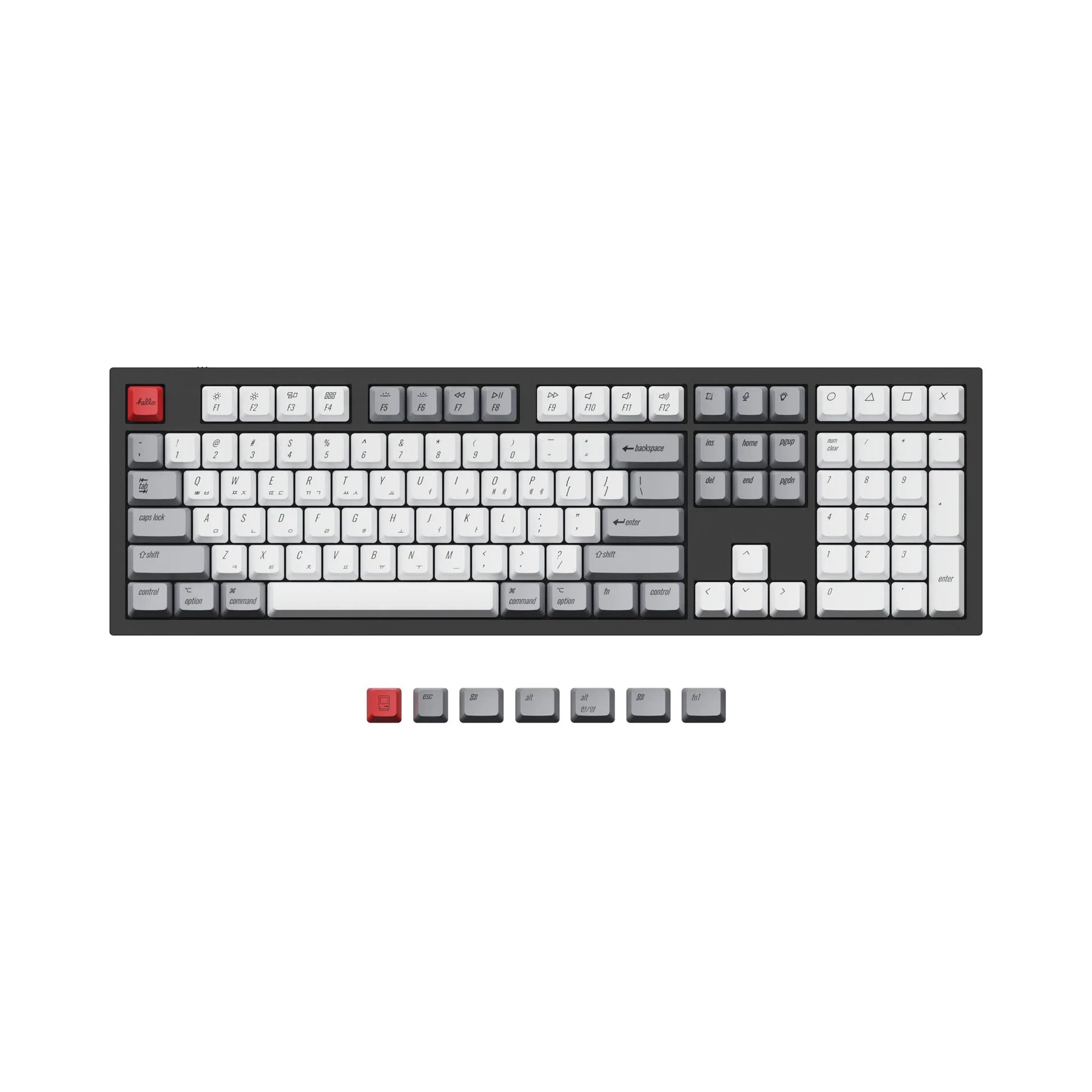 ISO & ANSI Q3 & Q4 & Q6 & K8 OEM Dye-Sub PBT Keycap Set - Retro