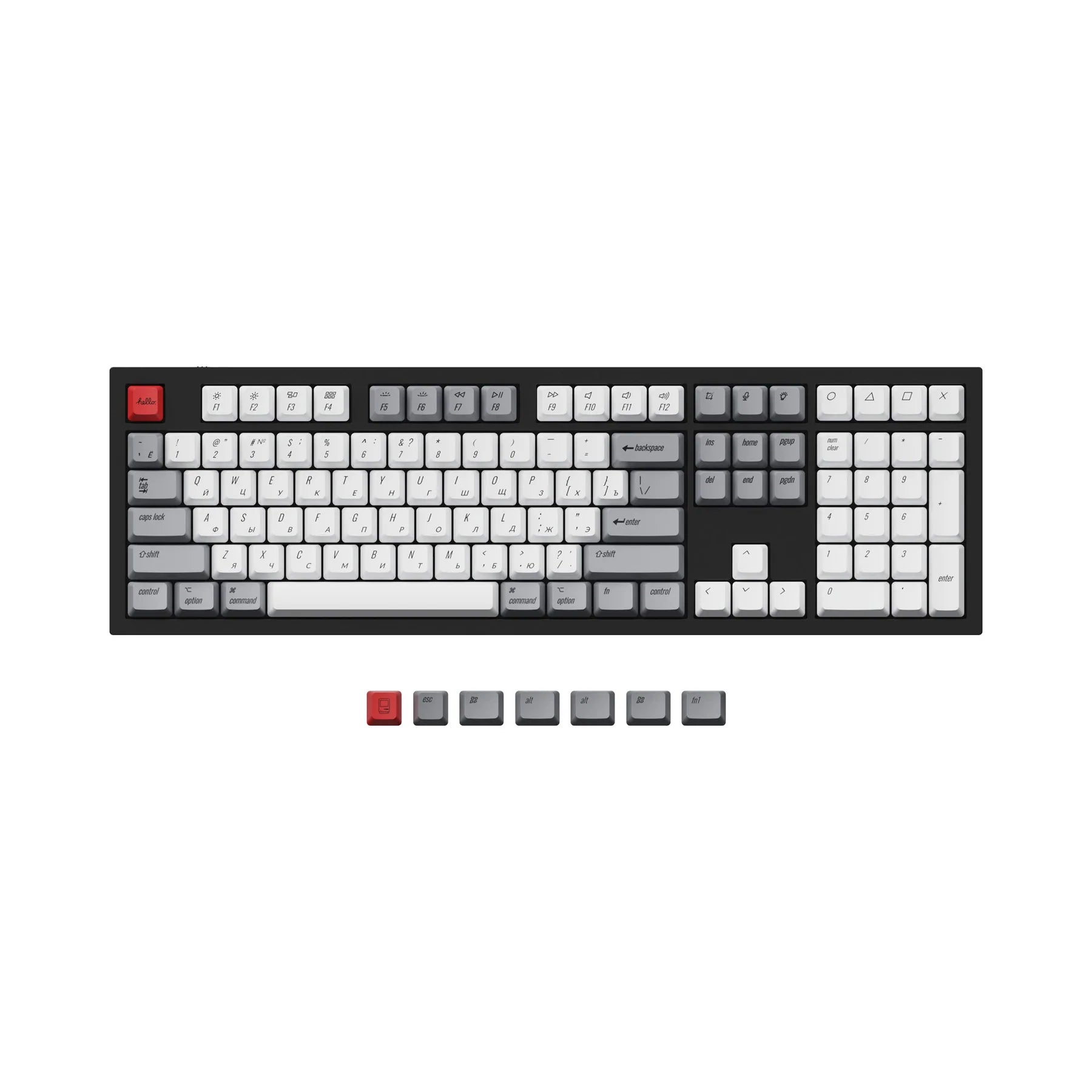 ISO & ANSI Q3 & Q4 & Q6 & K8 OEM Dye-Sub PBT Keycap Set - Retro