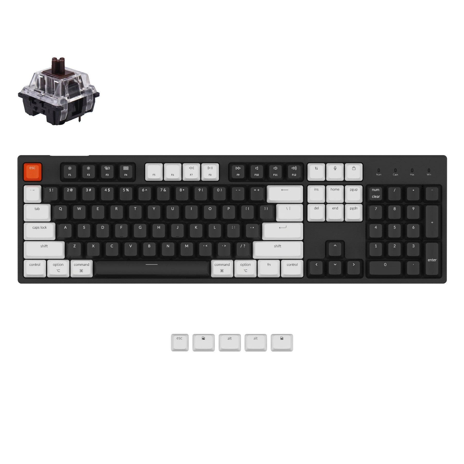 Keychron C2 Wired Mechanical Keyboard (US ANSI Layout)