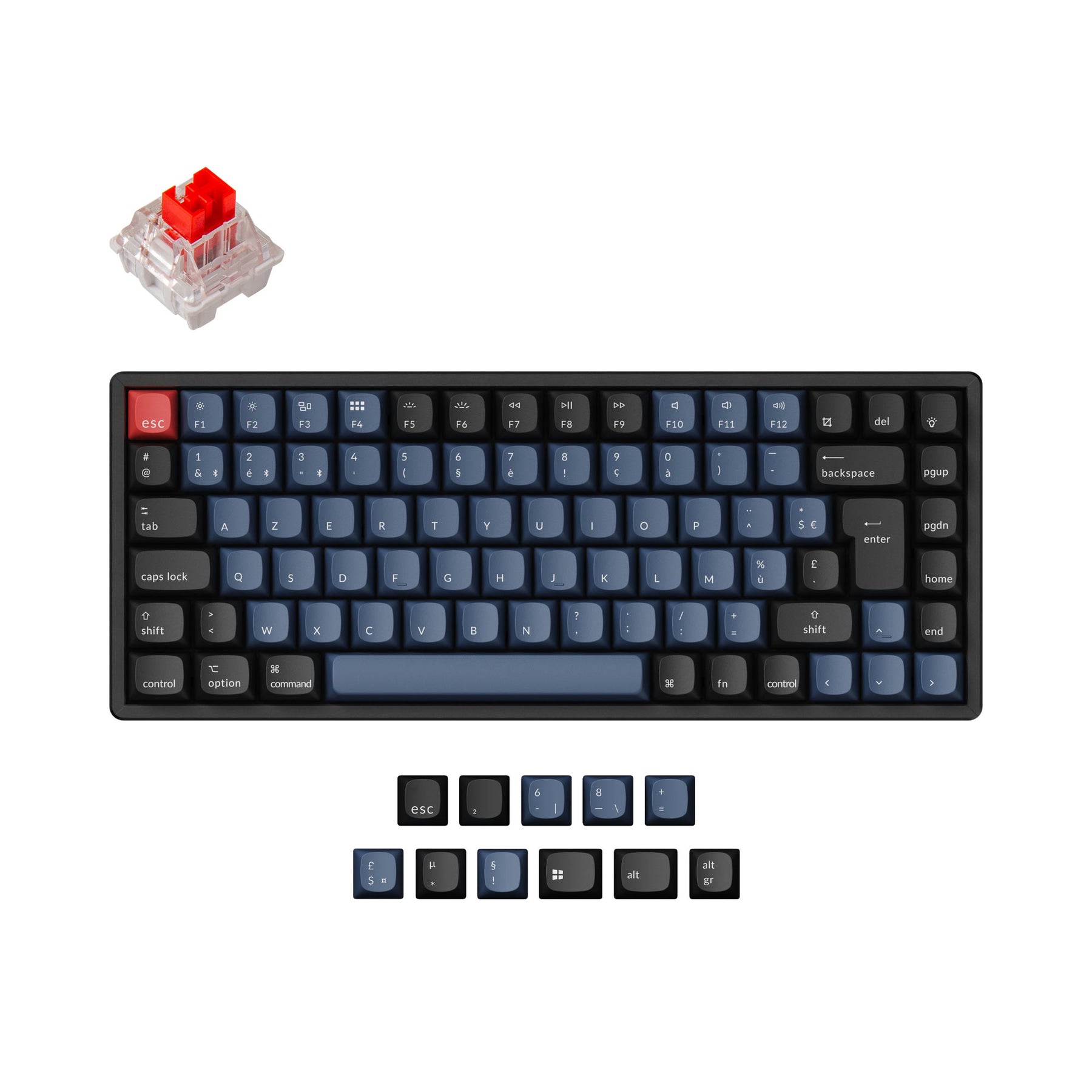 Keychron K2 Pro QMK/VIA Wireless Tastiera meccanica ISO Layout Collection