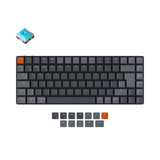 Keychron K3 ultra slim Hot swappable wireless mechanical keyboard Mac Windows iOS Android rgb backlight aluminum frame low profile Keychron Optical switch blue uk iso layout