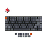 Keychron K3 ultra slim Hot swappable wireless mechanical keyboard Mac Windows iOS Android rgb backlight aluminum frame low profile Keychron Optical switch red uk iso layout