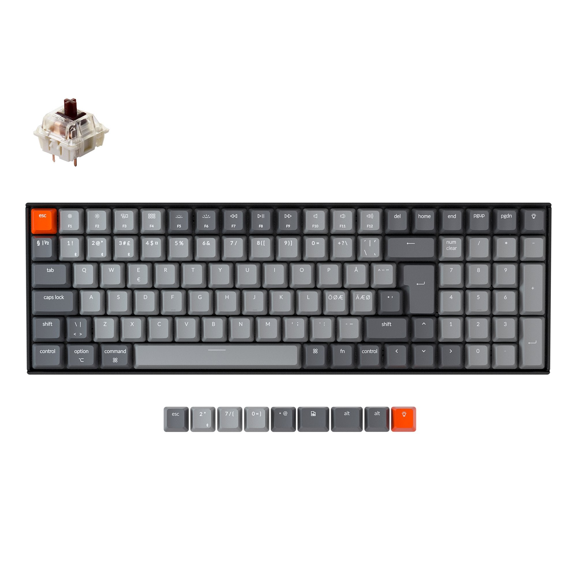 Keychron K4 Wireless Mechanical Keyboard (Nordic ISO Layout) - Version 2