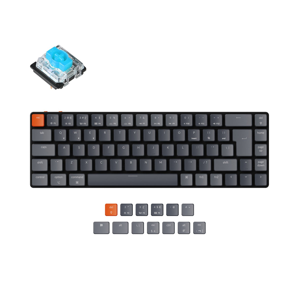 Tastiera meccanica wireless ultrasottile Keychron K7 (layout ISO Regno Unito)