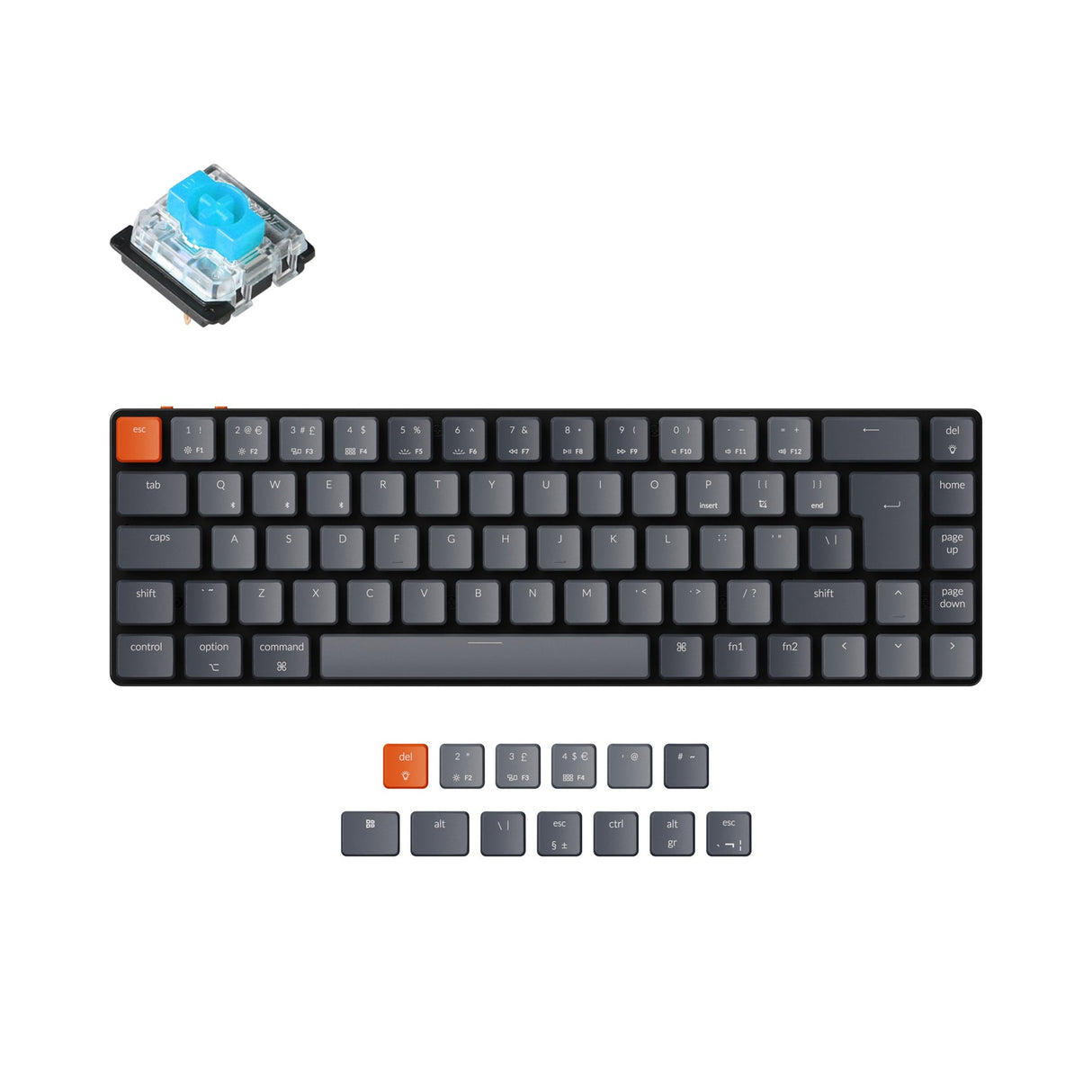 Tastiera meccanica wireless ultrasottile Keychron K7 (layout ISO Regno Unito)