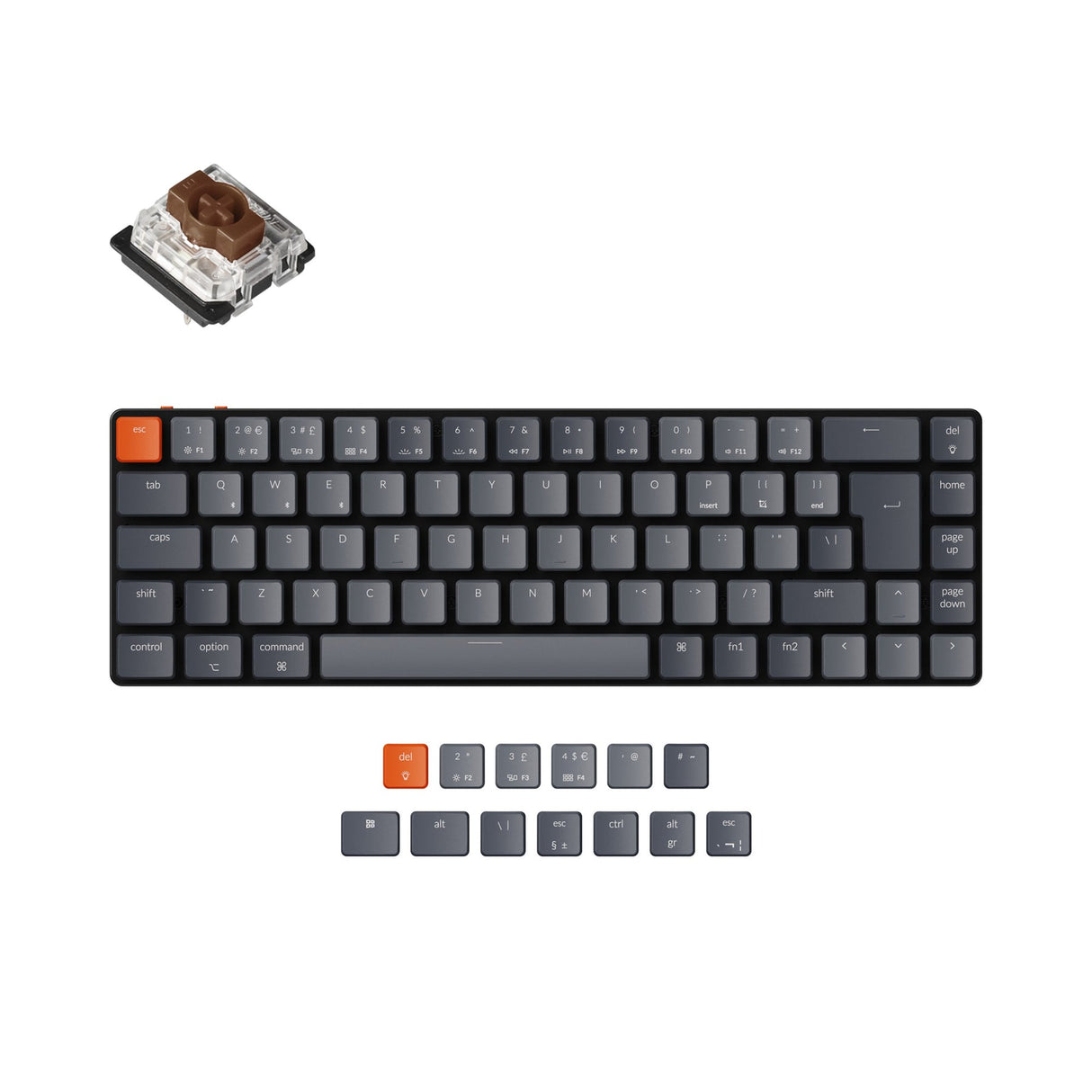 Tastiera meccanica wireless ultrasottile Keychron K7 (layout ISO Regno Unito)