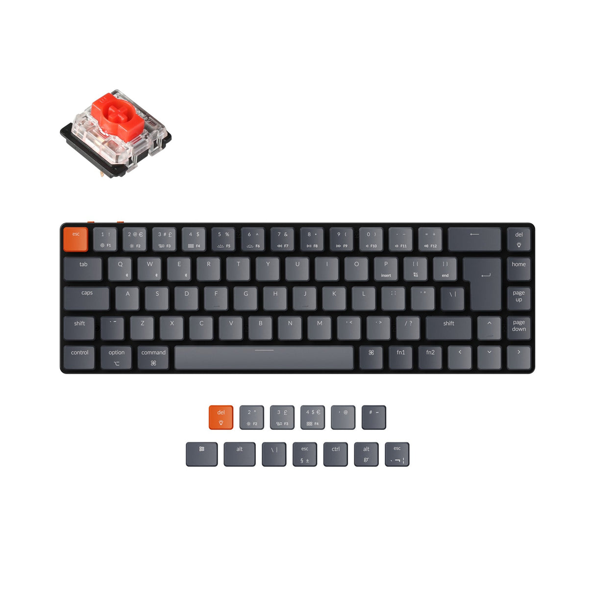 Tastiera meccanica wireless ultrasottile Keychron K7 (layout ISO Regno Unito)