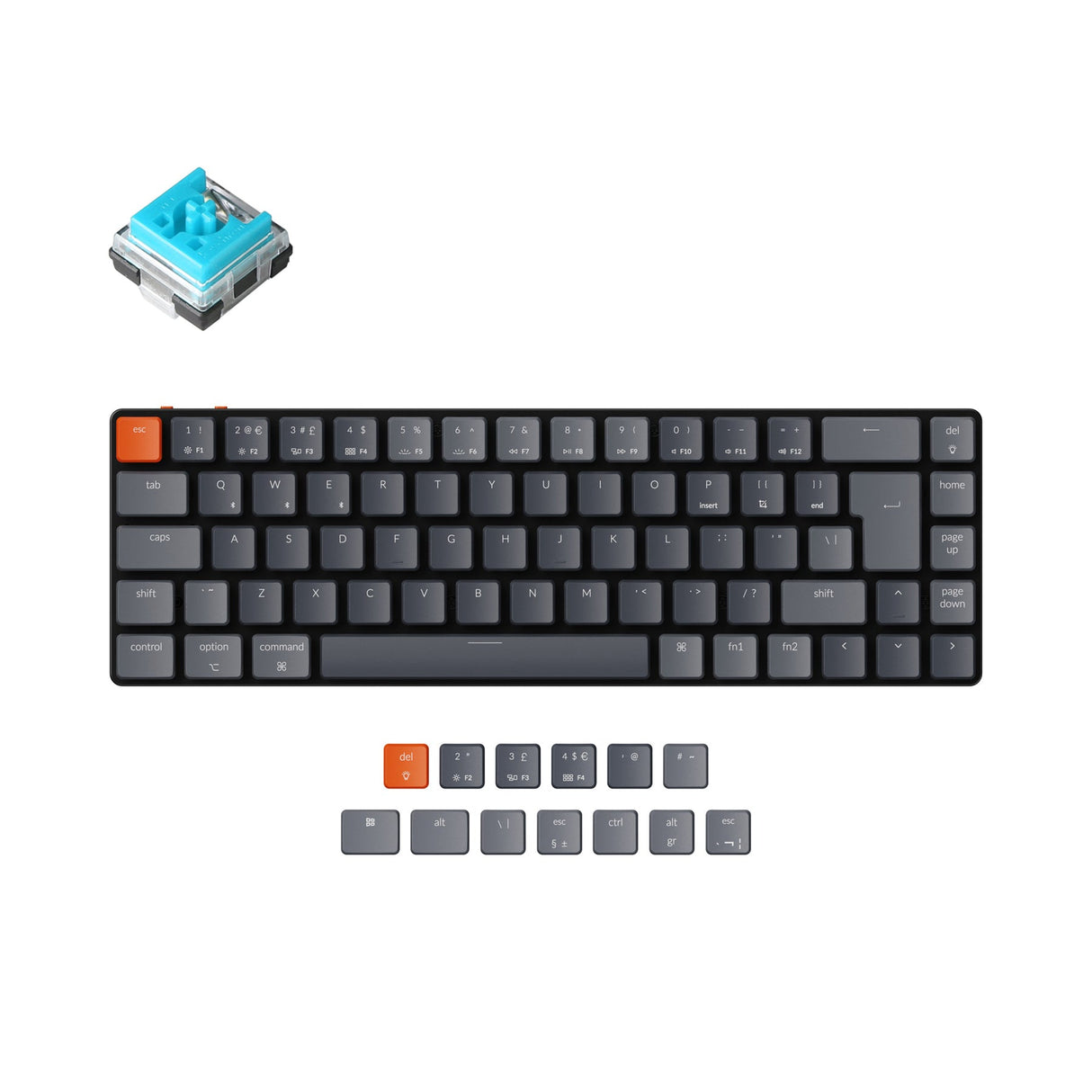 Tastiera meccanica wireless ultrasottile Keychron K7 (layout ISO Regno Unito)