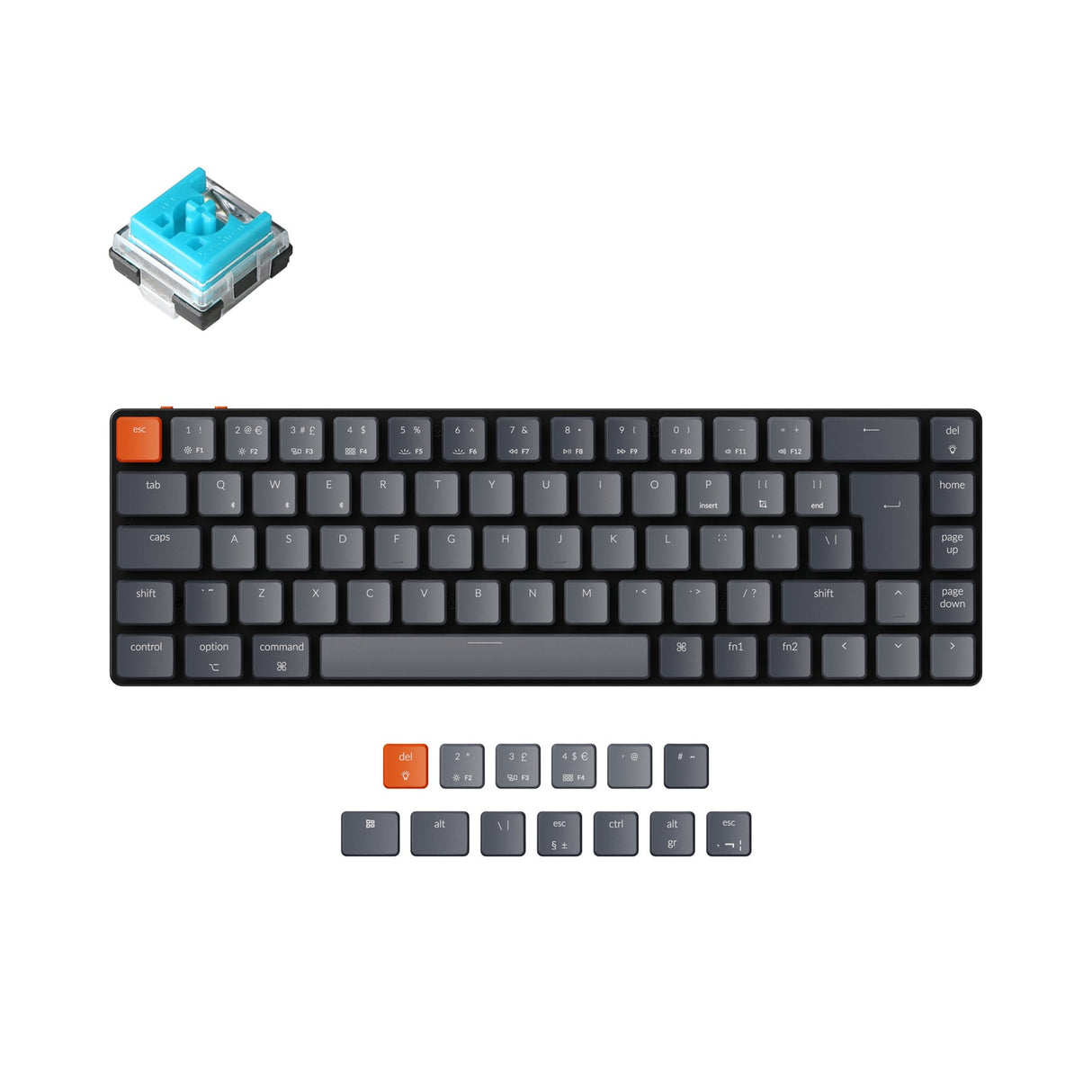 Tastiera meccanica wireless ultrasottile Keychron K7 (layout ISO Regno Unito)