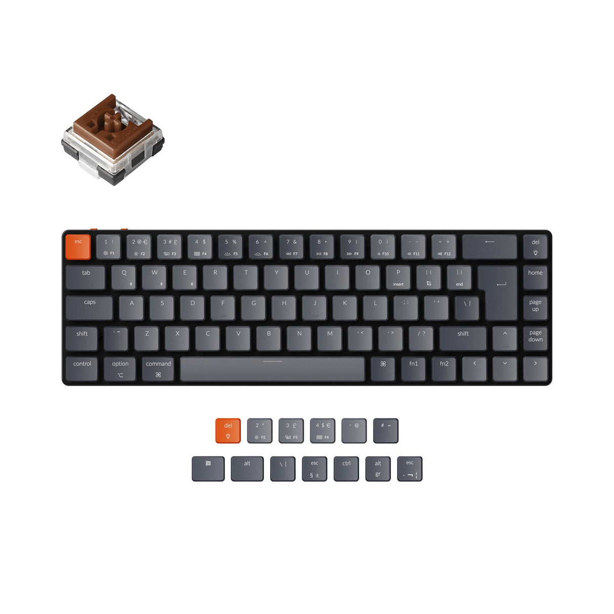 Tastiera meccanica wireless ultrasottile Keychron K7 (layout ISO Regno Unito)