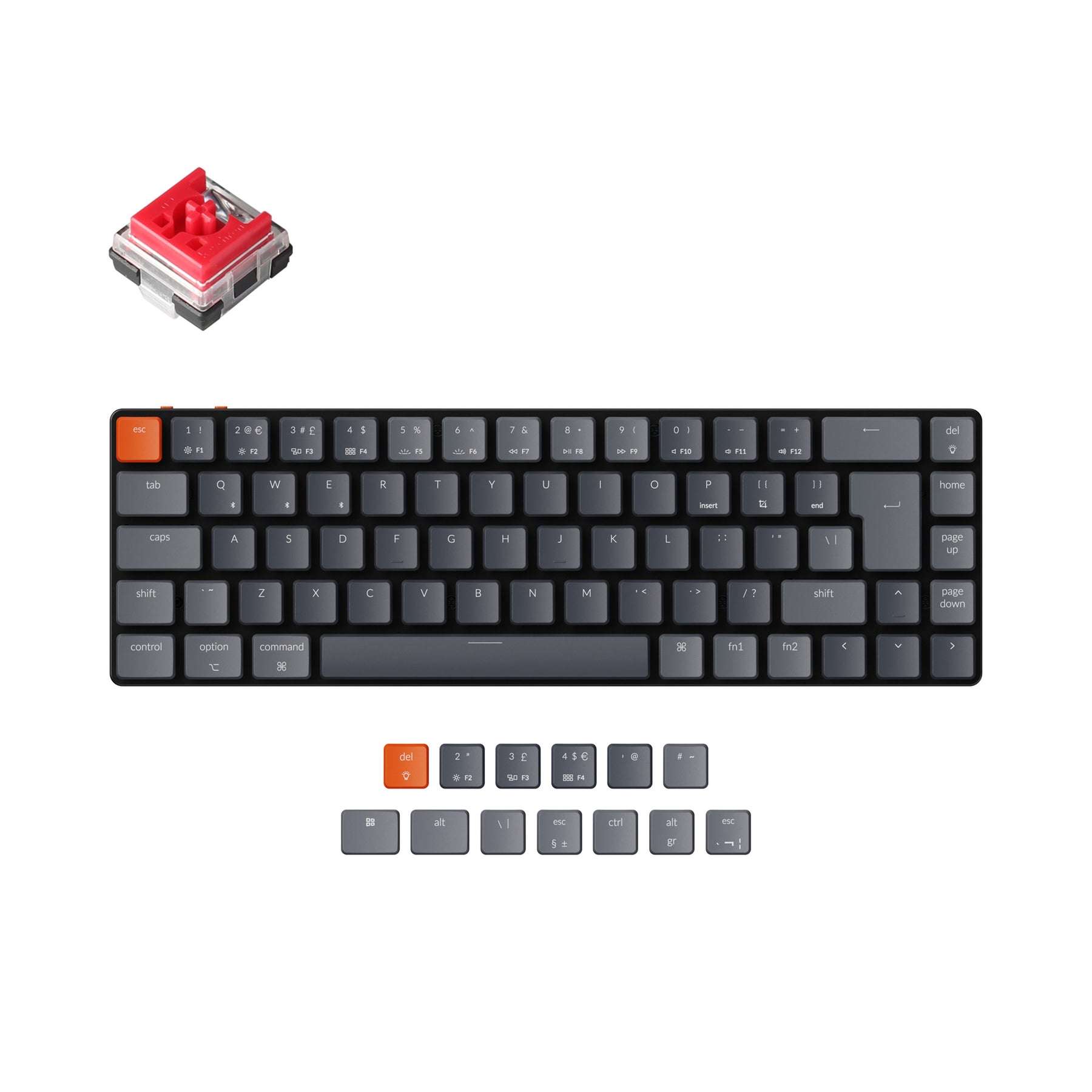 Keychron K7 Ultra-slim Wireless Mechanical Keyboard (UK ISO Layout)