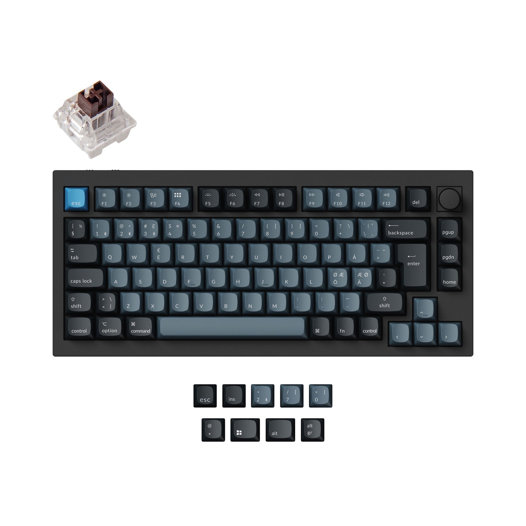 Keychron Q1 Pro QMK/VIA Tastiera meccanica senza fili ISO Layout Collection