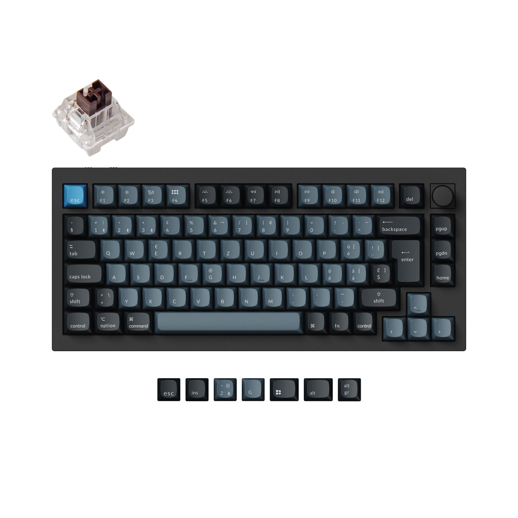 Keychron Q1 Pro QMK/VIA Tastiera meccanica senza fili ISO Layout Collection