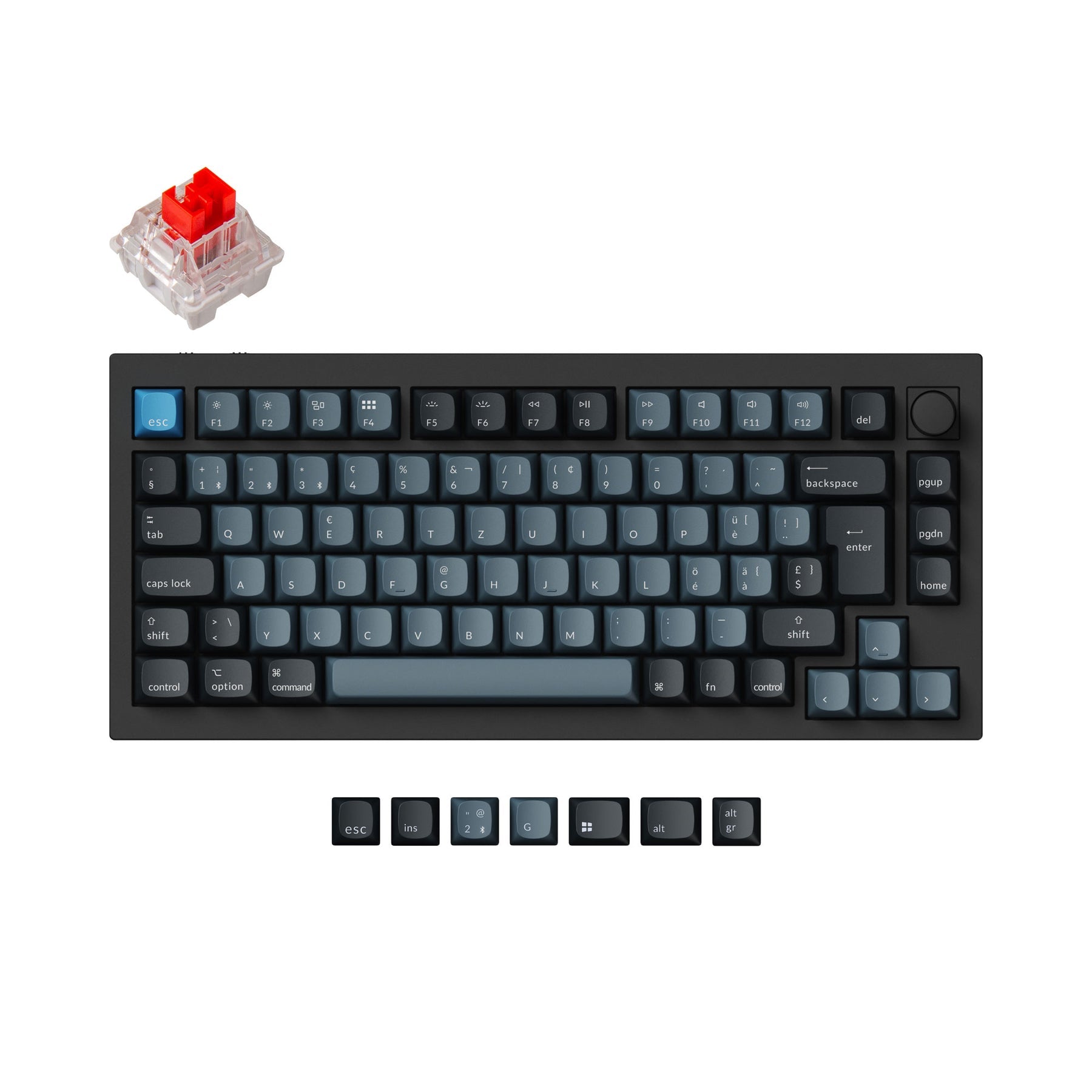 Keychron Q1 Pro QMK/VIA Tastiera meccanica senza fili ISO Layout Collection