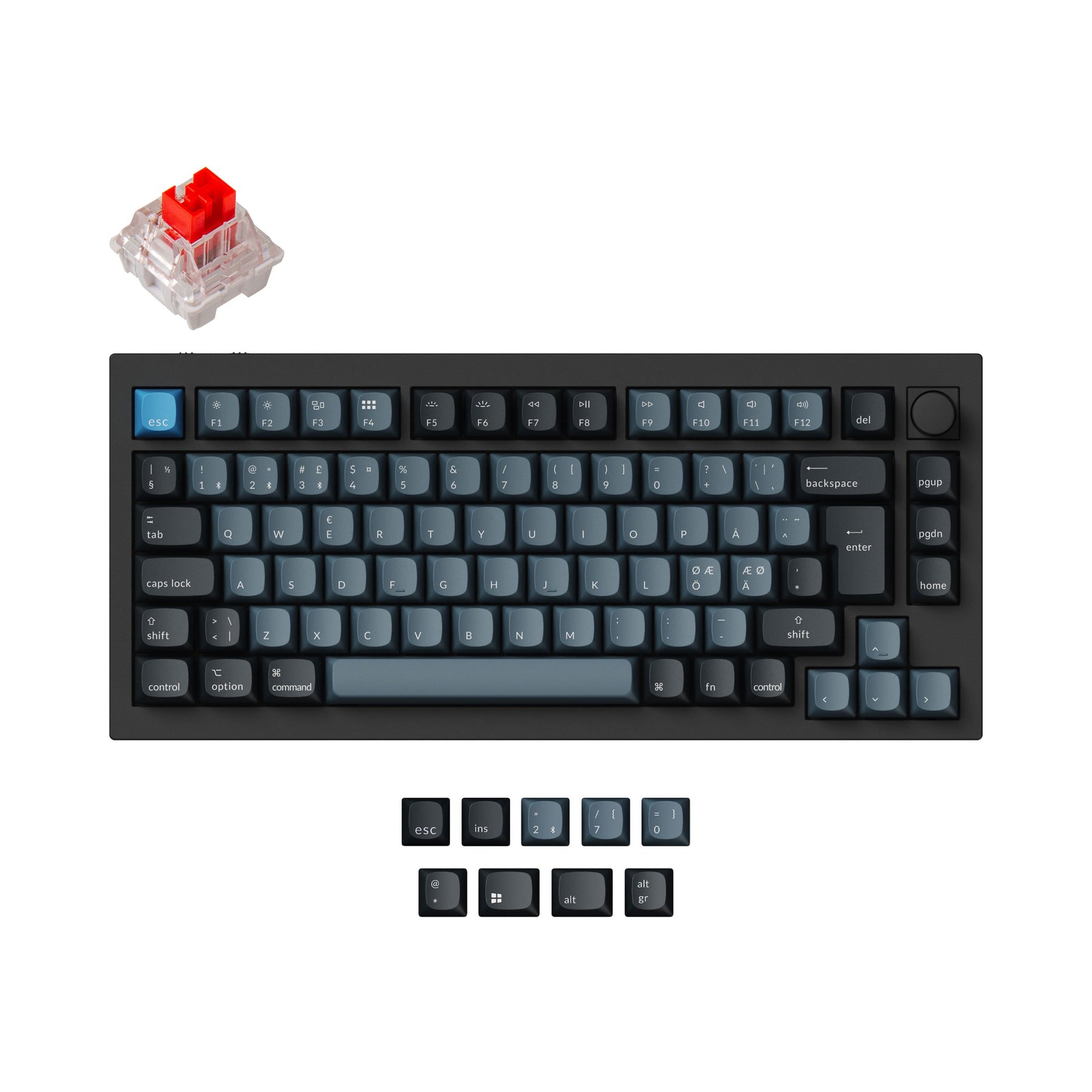 Keychron Q1 Pro QMK/VIA Tastiera meccanica senza fili ISO Layout Collection