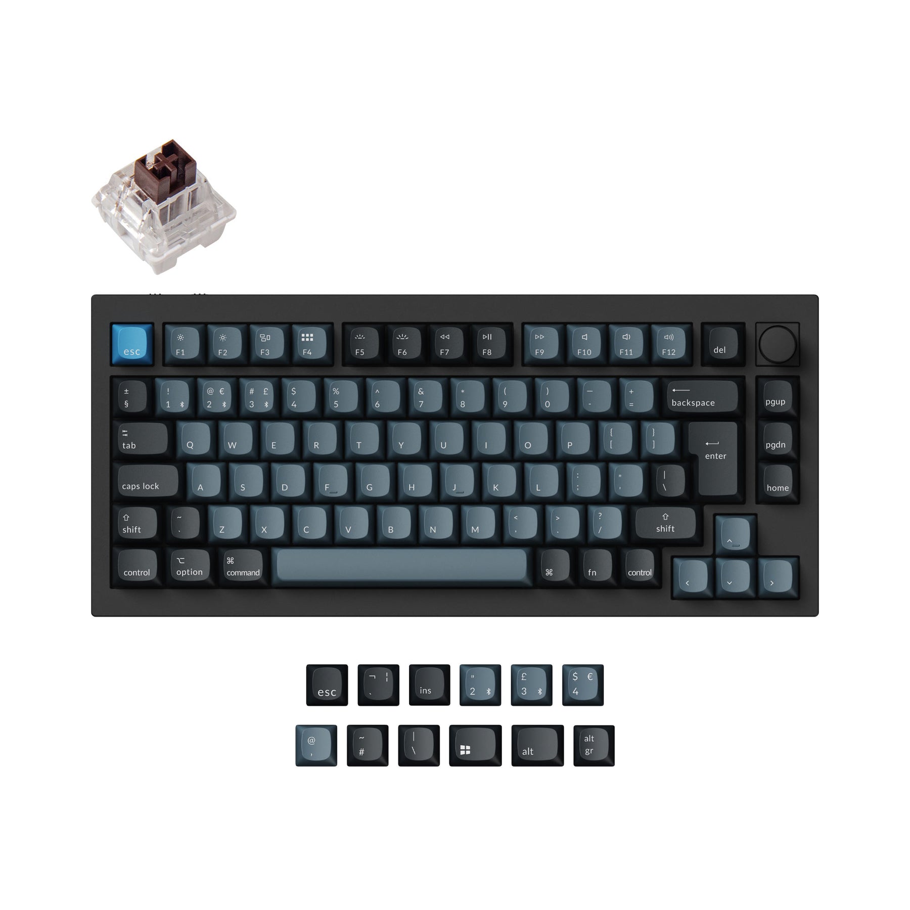 Keychron Q1 Pro QMK/VIA Tastiera meccanica senza fili ISO Layout Collection