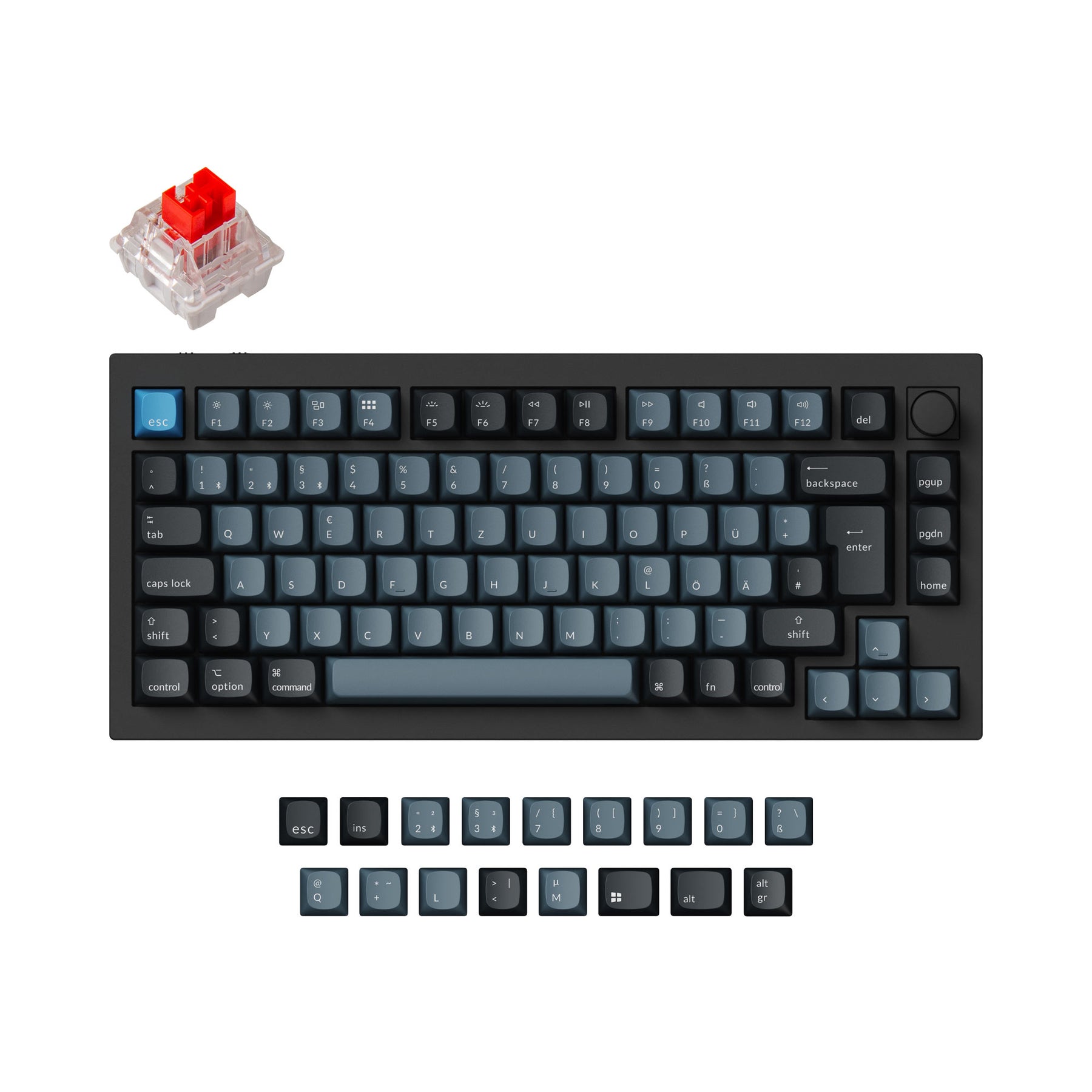 Keychron Q1 Pro QMK/VIA Tastiera meccanica senza fili ISO Layout Collection