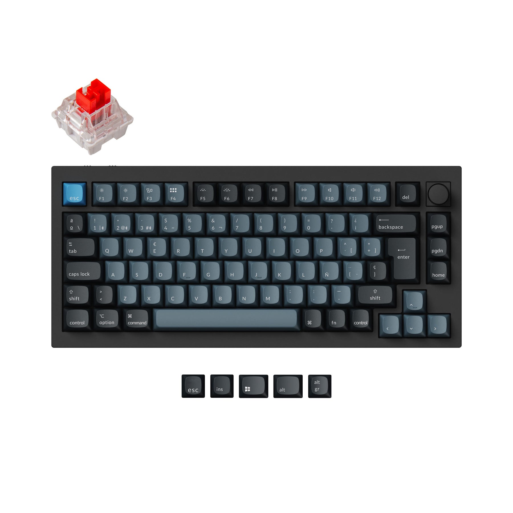 Keychron Q1 Pro QMK/VIA Tastiera meccanica senza fili ISO Layout Collection