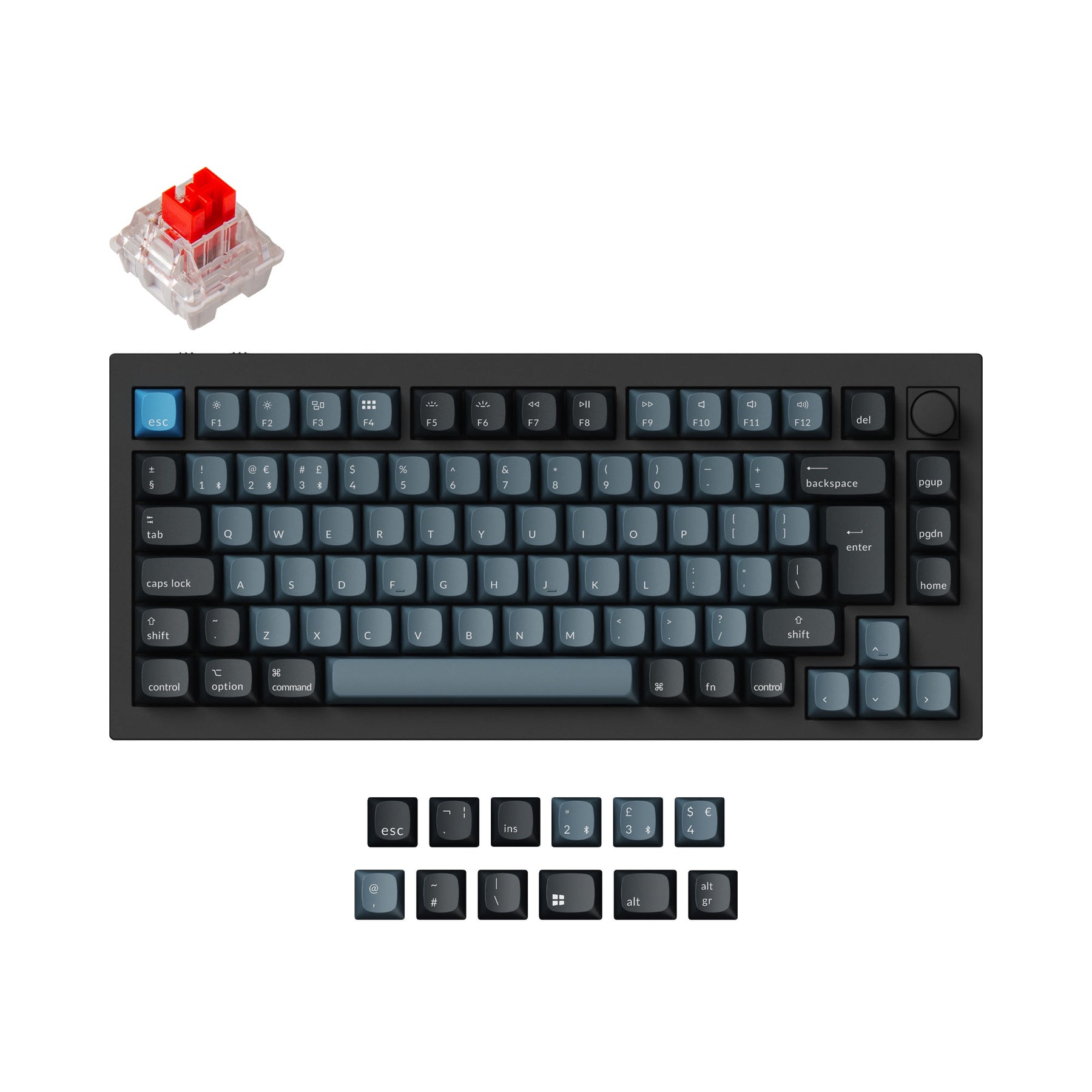 Keychron Q1 Pro QMK/VIA Tastiera meccanica senza fili ISO Layout Collection