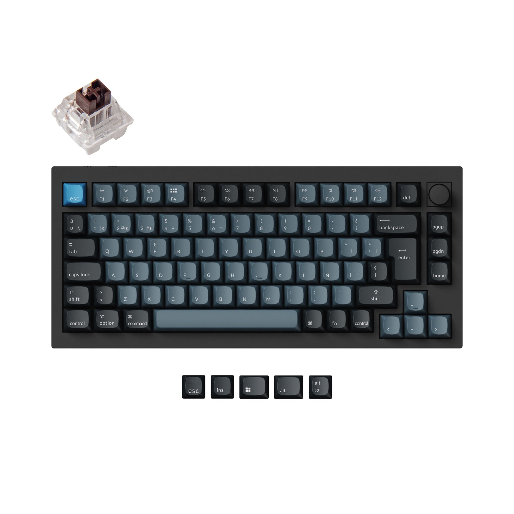 Keychron Q1 Pro QMK/VIA Tastiera meccanica senza fili ISO Layout Collection