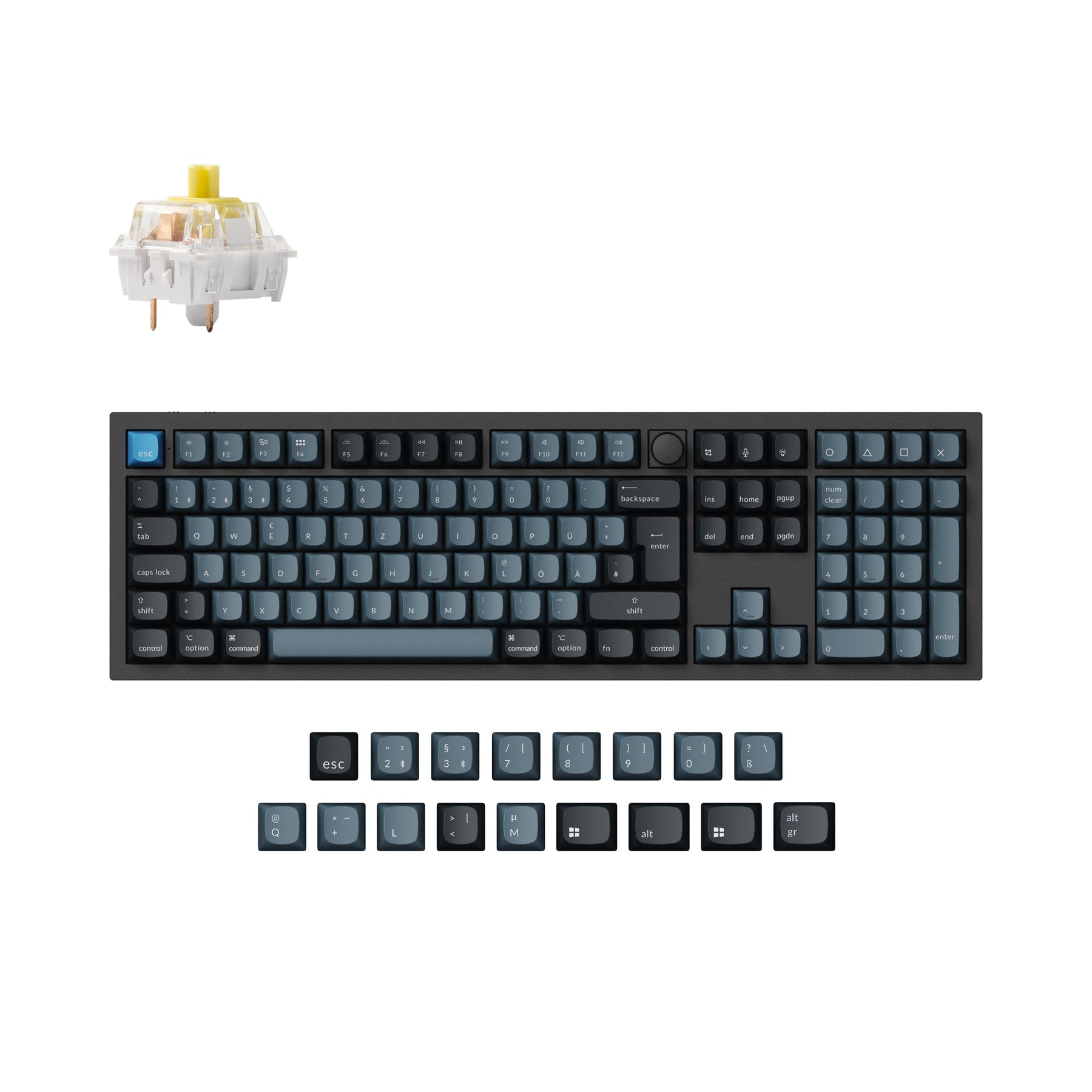 Collezione di layout ISO di tastiere meccaniche personalizzate wireless Keychron Q6 Pro QMK/VIA
