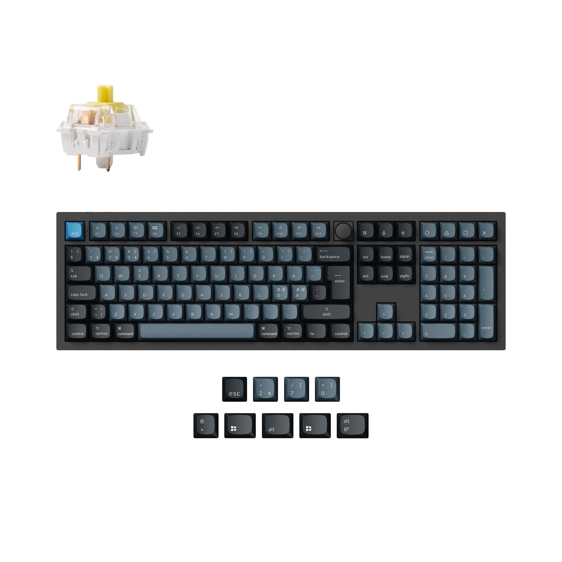 Collezione di layout ISO di tastiere meccaniche personalizzate wireless Keychron Q6 Pro QMK/VIA