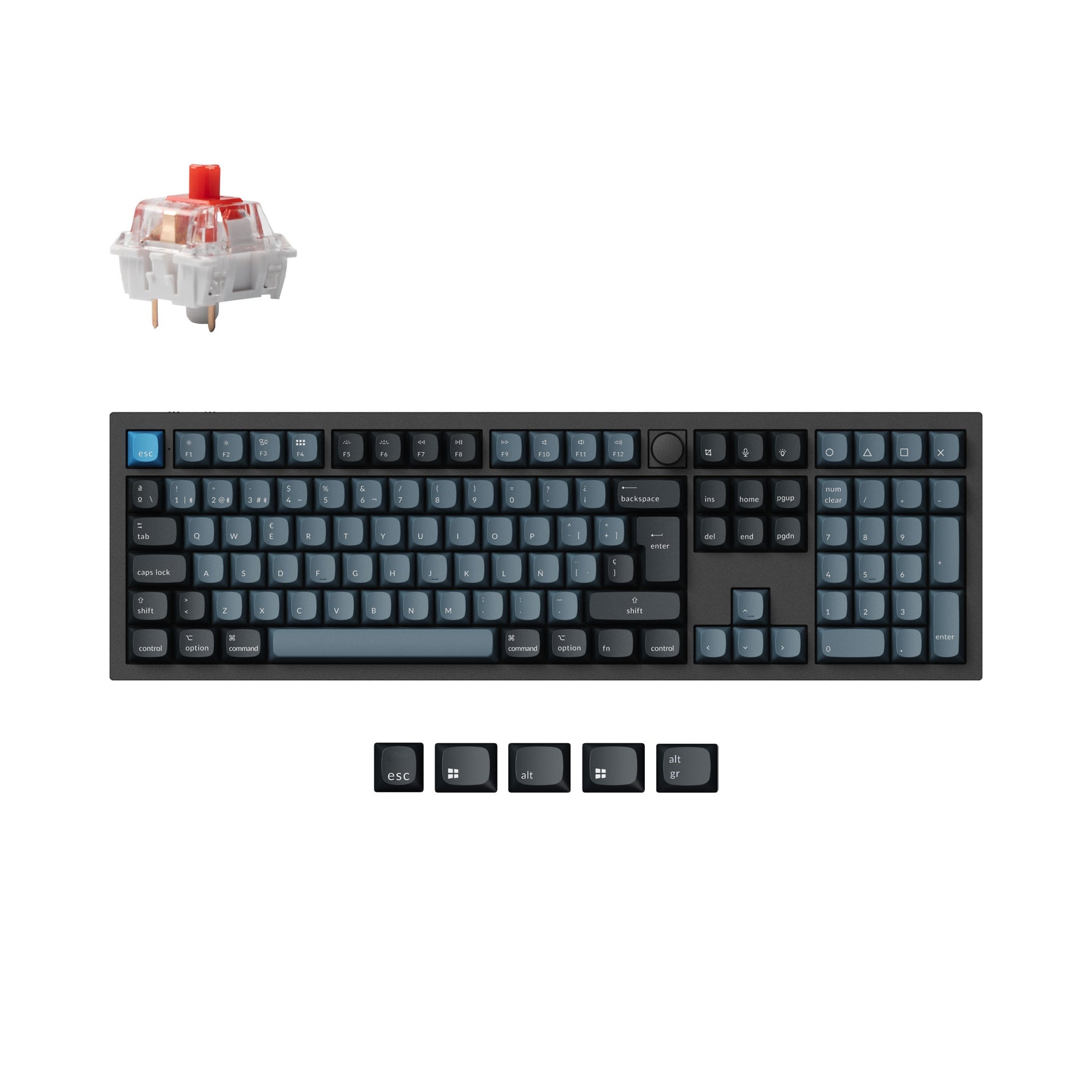 Collezione di layout ISO di tastiere meccaniche personalizzate wireless Keychron Q6 Pro QMK/VIA