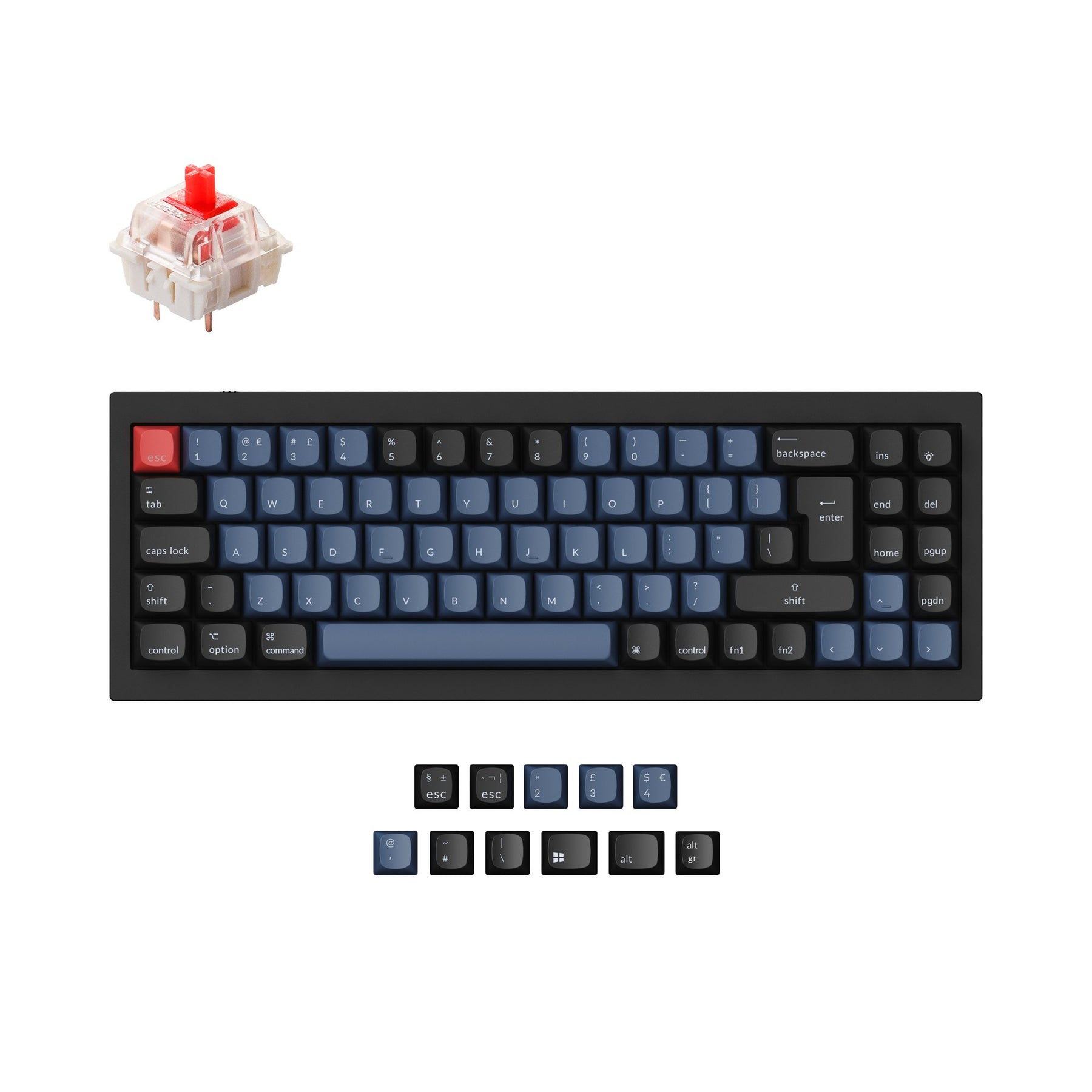 Keychron Q7 QMK Custom Mechanical Keyboard ISO Layout Collection