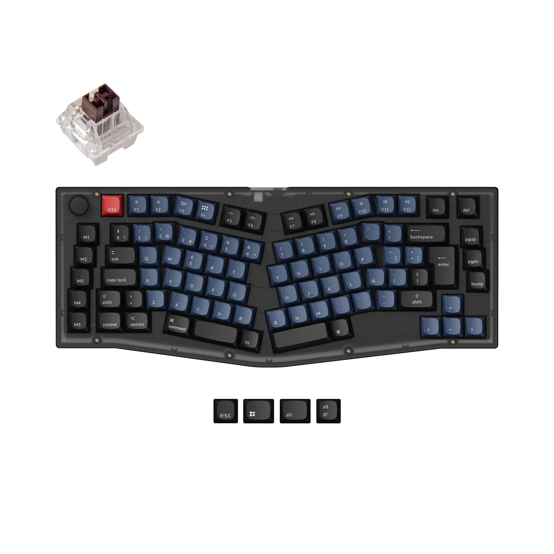 Keychron V10 (Alice Layout) QMK Custom Mechanical Keyboard ISO Layout Collection