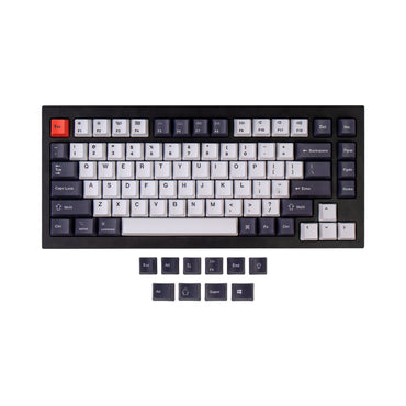 Set copritasti PBT colorante OEM - bianco e nero bluastro 