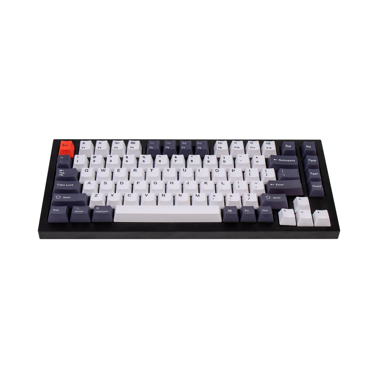 OEM Dye-Sub PBT Keycap Set - Bluish Black And White